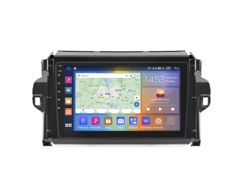 Штатная магнитола Lesko для Toyota Fortuner II Рестайлинг 2020-н.в. экран 9" 2/32Gb CarPlay 4G Wi-Fi GPS Prime