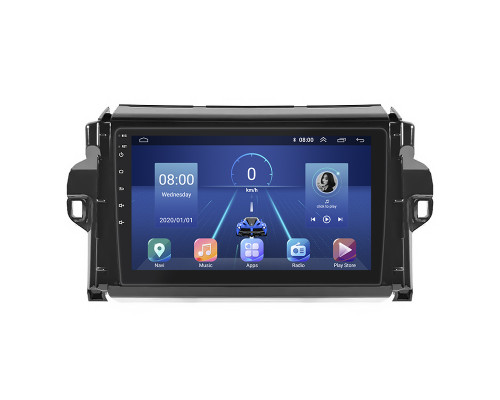 Штатная магнитола Lesko для Toyota Fortuner II Рестайлинг 2020-н.в. экран 9" 2/32Gb 4G Wi-Fi GPS Top
