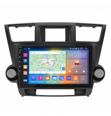 Штатная магнитола Lesko для Toyota Highlander II (U40) Рестайлинг 2010-2013 экран 10" 4/64Gb CarPlay 4G Wi-Fi GPS Prime