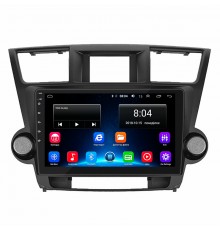 Штатная магнитола Lesko для Toyota Highlander II (U40) Рестайлинг 2010-2013 экран 10" 2/32Gb 4G Wi-Fi GPS Top