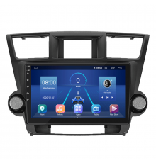 Штатная магнитола Lesko для Toyota Highlander II (U40) Рестайлинг 2010-2013 экран 10" 4/64Gb 4G Wi-Fi GPS Top