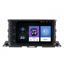 Штатная магнитола Lesko для Toyota Highlander III (U50) Рестайлинг 2016-2019 экран 10" 1/16Gb Wi-Fi GPS Base