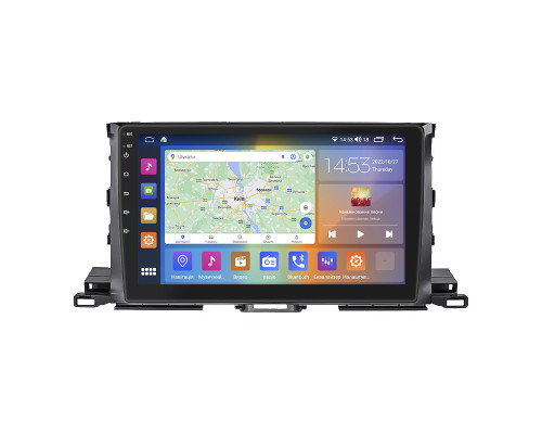 Штатная магнитола Lesko для Toyota Highlander III (U50) Рестайлинг 2016-2019 экран 10" 2/32Gb CarPlay 4G Wi-Fi GPS Prime