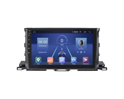 Штатная магнитола Lesko для Toyota Highlander III (U50) Рестайлинг 2016-2019 экран 10" 2/32Gb 4G Wi-Fi GPS Top