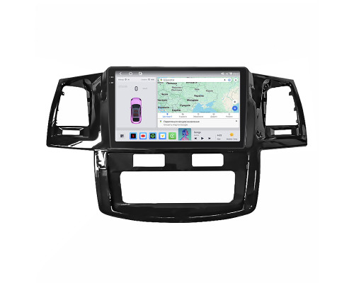 Штатная магнитола Lesko для Toyota Hilux VII Рестайлинг 2011-2015 экран 9" 4/64 QLED CarPlay 4G Wi-Fi GPS 360 Prime