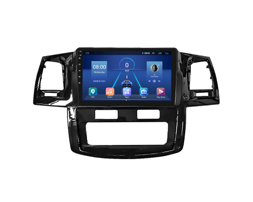 Штатная магнитола Lesko для Toyota Hilux VII Рестайлинг 2011-2015 экран 9" 6/128Gb 4G Wi-Fi GPS Top