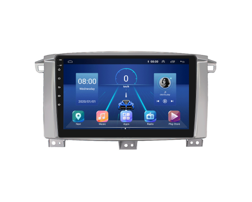 Штатная магнитола Lesko для Toyota Land Cruiser 100 Series Рестайлинг 1 2002-2005 экран 9" 6/128Gb 4G Wi-Fi GPS Top