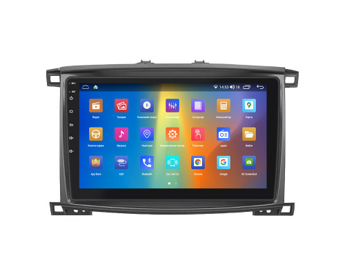 Штатная магнитола Lesko для Toyota Land Cruiser 100 Series Рестайлинг 2 2005-2007 экран 10" 2/32Gb CarPlay 4G Wi-Fi GPS Prime