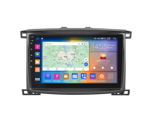 Штатная магнитола Lesko для Toyota Land Cruiser 100 Series Рестайлинг 2 2005-2007 экран 10" 4/64Gb CarPlay 4G Wi-Fi GPS Prime