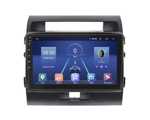 Штатная магнитола Lesko для Toyota Land Cruiser 200 Series 2007-2012 экран 10" 2/32Gb 4G Wi-Fi GPS Top