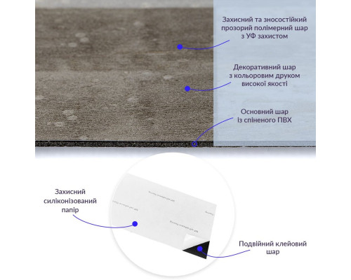 Самоклеящаяся виниловая плитка 152.4х914.4х1.5мм Мозаика светлая, цена за 1 шт. (СВП-007) Матовая SW-00000288