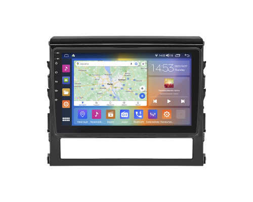 Штатная магнитола Lesko для Toyota Land Cruiser 200 Series Рестайлинг 2 2015-2021 экран 9" 2/32Gb CarPlay 4G Wi-Fi GPS Prime