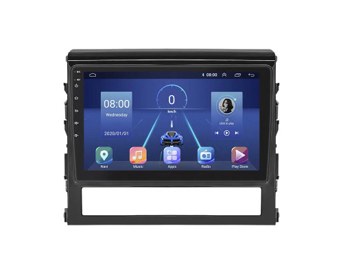 Штатная магнитола Lesko для Toyota Land Cruiser 200 Series Рестайлинг 2 2015-2021 экран 9" 6/128Gb 4G Wi-Fi GPS Top