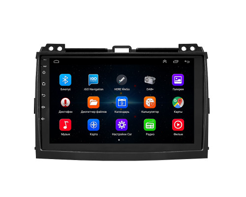 Штатная магнитола Lesko для Toyota Land Cruiser Prado 120 Series 2002-2007 экран 9" 1/16Gb Wi-Fi GPS Base