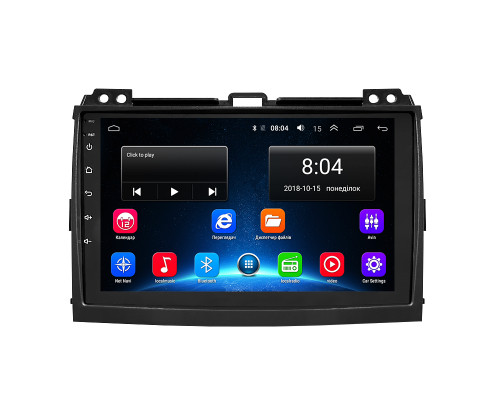 Штатная магнитола Lesko для Toyota Land Cruiser Prado 120 Series 2002-2007 экран 9" 2/32Gb Wi-Fi GPS Base