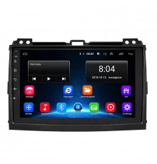 Штатная магнитола Lesko для Toyota Land Cruiser Prado 120 Series Рестайлинг 2007-2009 экран 9" 2/32Gb Wi-Fi GPS Base