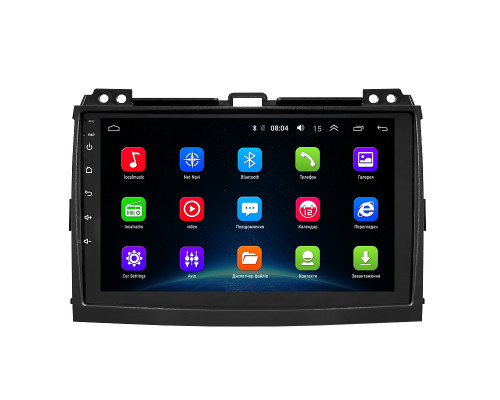 Штатная магнитола Lesko для Toyota Land Cruiser Prado 120 Series Рестайлинг 2007-2009 экран 9" 2/32Gb Wi-Fi GPS Base