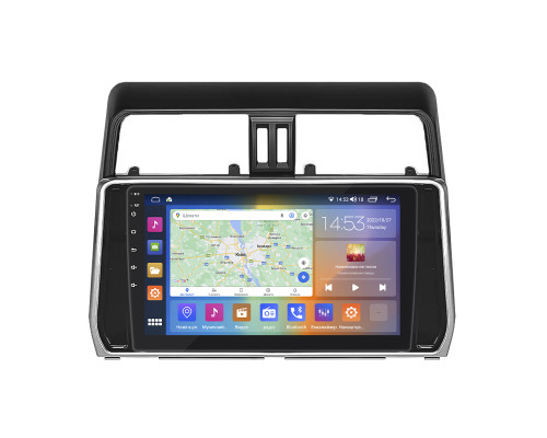 Штатная магнитола Lesko для Toyota Land Cruiser Prado 150 Series Рестайлинг 2 2017-2020 экран 10" 2/32Gb CarPlay 4G Wi-Fi GPS Prime