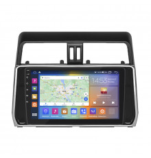 Штатная магнитола Lesko для Toyota Land Cruiser Prado 150 Series Рестайлинг 2 2017-2020 экран 10" 4/64Gb CarPlay 4G Wi-Fi GPS Prime
