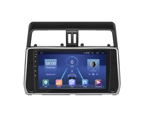 Штатная магнитола Lesko для Toyota Land Cruiser Prado 150 Series Рестайлинг 2 2017-2020 экран 10" 4/64Gb 4G Wi-Fi GPS Top