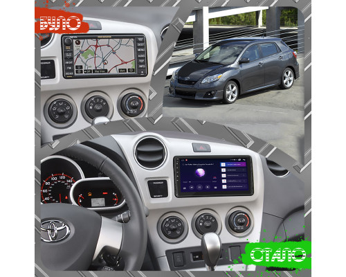 Штатная магнитола Lesko для Toyota Matrix II (E140) 2008-2014 экран 9" 4/64Gb CarPlay 4G Wi-Fi GPS Prime