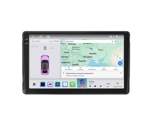 Штатная магнитола Lesko для Toyota Matrix II (E140) 2008-2014 экран 9" 4/64 QLED CarPlay 4G Wi-Fi GPS 360 Prime