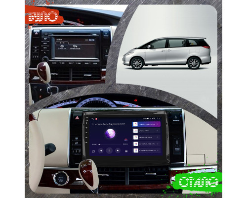 Штатная магнитола Lesko для Toyota Previa III (XR50) 2006-2019 экран 9" 4/64Gb CarPlay 4G Wi-Fi GPS Prime
