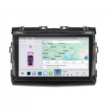 Штатная магнитола Lesko 9" для Toyota Previa III (2006-2019) с QLED экраном и GPS