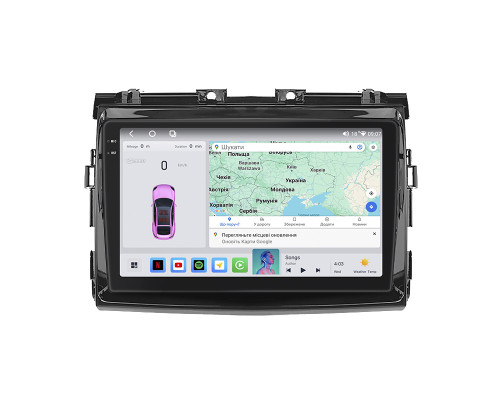 Штатная магнитола Lesko 9" для Toyota Previa III (2006-2019) с QLED экраном и GPS