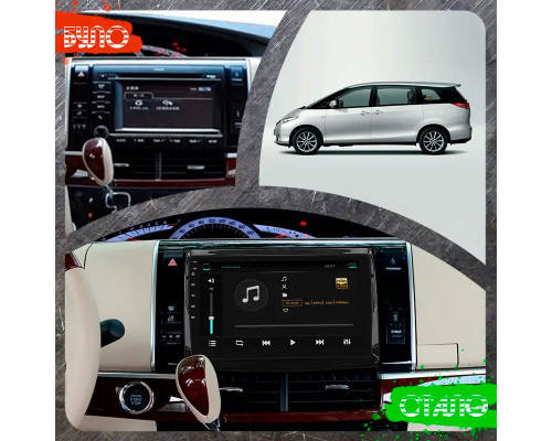 Штатная магнитола Lesko для Toyota Previa III (XR50) 2006-2019 экран 9" 2/32Gb 4G Wi-Fi GPS Top