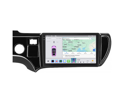 Штатная магнитола Lesko 9 дюймов для Toyota Prius c I 2011-2015 с QLED экраном и CarPlay