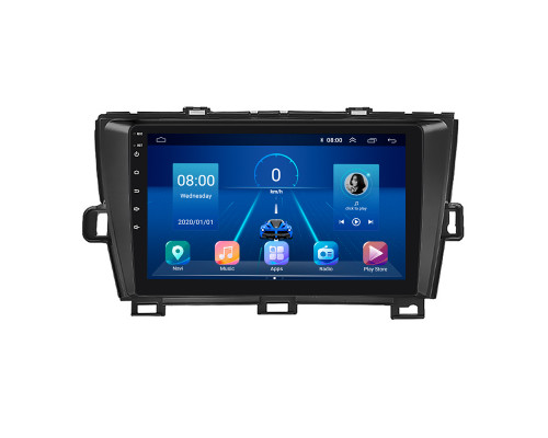 Штатная магнитола Lesko для Toyota Prius III (XW30) 2009-2011 экран 9" 4/64Gb 4G Wi-Fi GPS Top