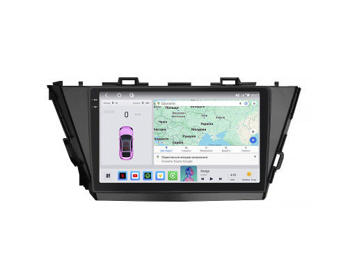 Штатная магнитола Lesko для Toyota Prius v (+) I (ZVW40/41) 2011-2014 экран 9" 4/64 QLED CarPlay 4G Wi-Fi GPS 360 Prime