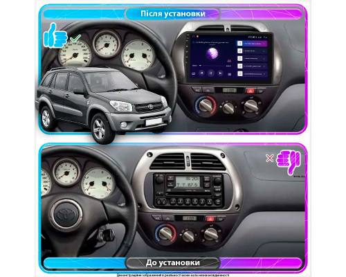 Штатная магнитола Lesko для Toyota RAV4 II (XA20) 2000-2003 экран 9" 6/128Gb 4G Wi-Fi GPS Top