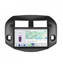 Штатная магнитола Lesko для Toyota RAV4 III (XA30) 2005-2010 экран 10" 4/64 QLED CarPlay 4G Wi-Fi GPS 360 Prime