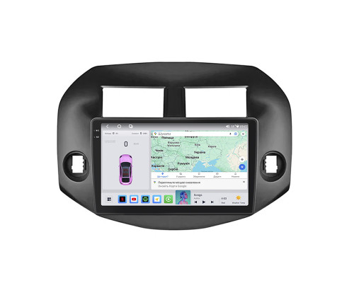 Штатная магнитола Lesko для Toyota RAV4 III (XA30) 2005-2010 экран 10" 4/64 QLED CarPlay 4G Wi-Fi GPS 360 Prime