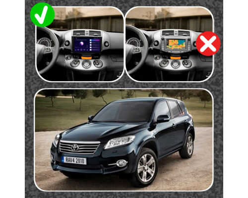 Штатная магнитола Lesko для Toyota RAV4 III (XA30) Рестайлинг 2010-2016 экран 9" 2/32Gb CarPlay 4G Wi-Fi GPS Prime