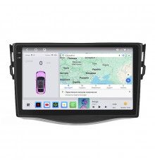 Штатная магнитола Lesko для Toyota RAV4 III (XA30) Рестайлинг 2010-2016 экран 9" 4/64 QLED CarPlay 4G Wi-Fi GPS 360 Prime