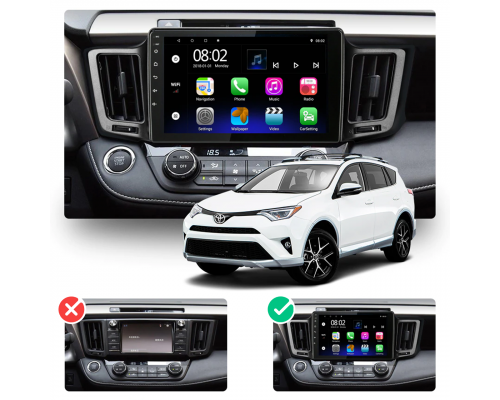 Штатная магнитола Lesko для Toyota RAV4 IV (CA40) 2012-2015 экран 10" 1/16Gb Wi-Fi GPS Base