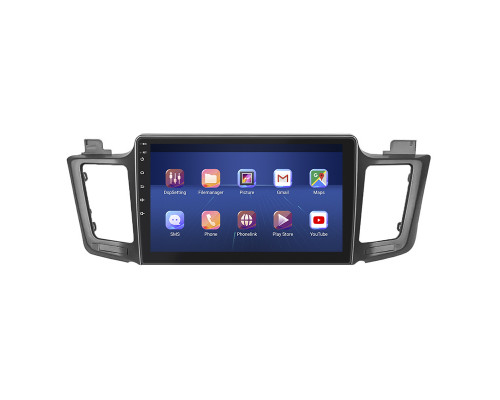 Штатная магнитола Lesko для Toyota RAV4 IV (CA40) Рестайлинг 2015-2019 экран 10" 4/64Gb 4G Wi-Fi GPS Top