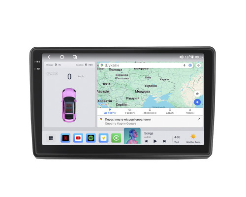 Штатная магнитола Lesko для Toyota Sienna II Рестайлинг 2005-2010 экран 9" 4/64 QLED CarPlay 4G Wi-Fi GPS 360 Prime
