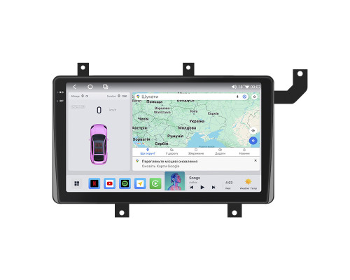 Штатная магнитола Lesko для Toyota Tacoma III 2015-н.в. экран 9" 4/64 QLED CarPlay 4G Wi-Fi GPS 360 Prime