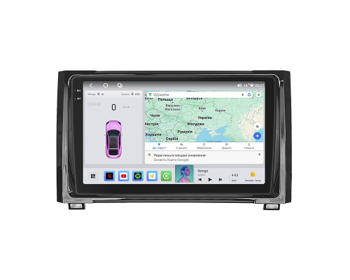 Штатная магнитола Lesko для Toyota Tundra II 2007-2013 экран 9" 4/64 QLED CarPlay 4G Wi-Fi GPS 360 Prime