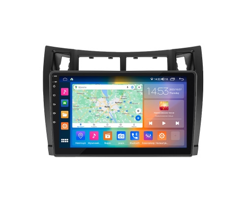 Штатная магнитола Lesko для Toyota Vitz II (XP90) 2005-2011 экран 9" 4/64Gb CarPlay 4G Wi-Fi GPS Prime