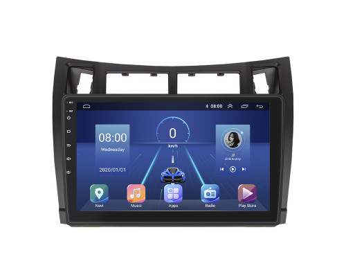 Штатная магнитола Lesko для Toyota Vitz II (XP90) 2005-2011 экран 9" 2/32Gb 4G Wi-Fi GPS Top