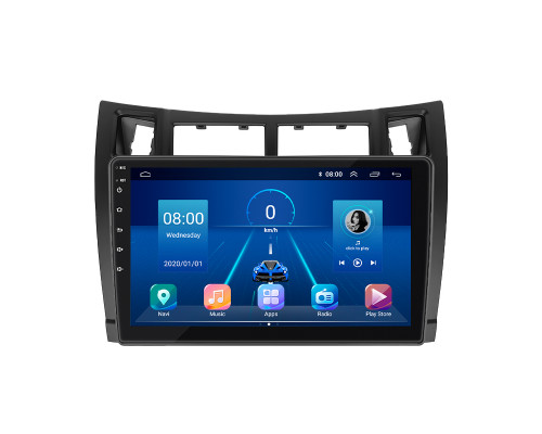 Штатная магнитола Lesko для Toyota Vitz II (XP90) 2005-2011 экран 9" 4/64Gb 4G Wi-Fi GPS Top