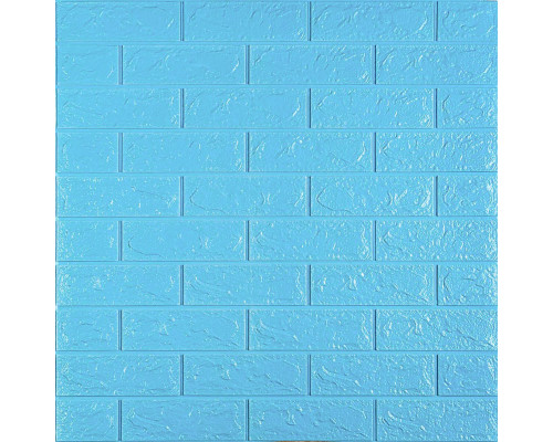 3D панель самоклеющаяся 700x770x5мм кирпич Голубой (005-5) SW-00000297