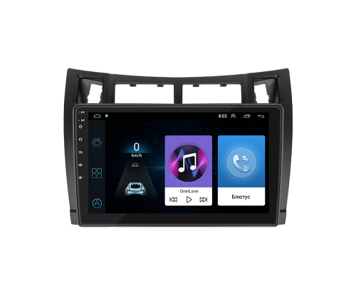 Штатная магнитола Lesko для Toyota Yaris II Рестайлинг 2009-2012 экран 9" 1/16Gb Wi-Fi GPS Base