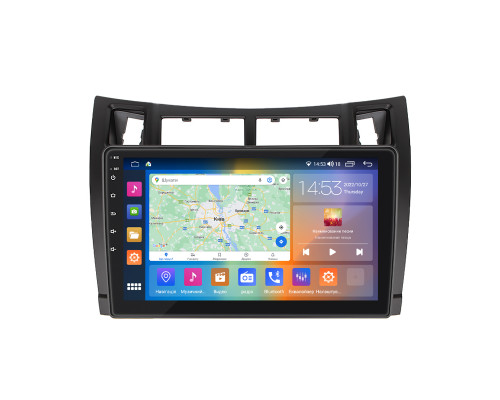Штатная магнитола Lesko для Toyota Yaris II Рестайлинг 2009-2012 экран 9" 2/32Gb CarPlay 4G Wi-Fi GPS Prime