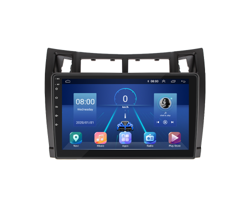 Штатная магнитола Lesko для Toyota Yaris II Рестайлинг 2009-2012 экран 9" 2/32Gb 4G Wi-Fi GPS Top